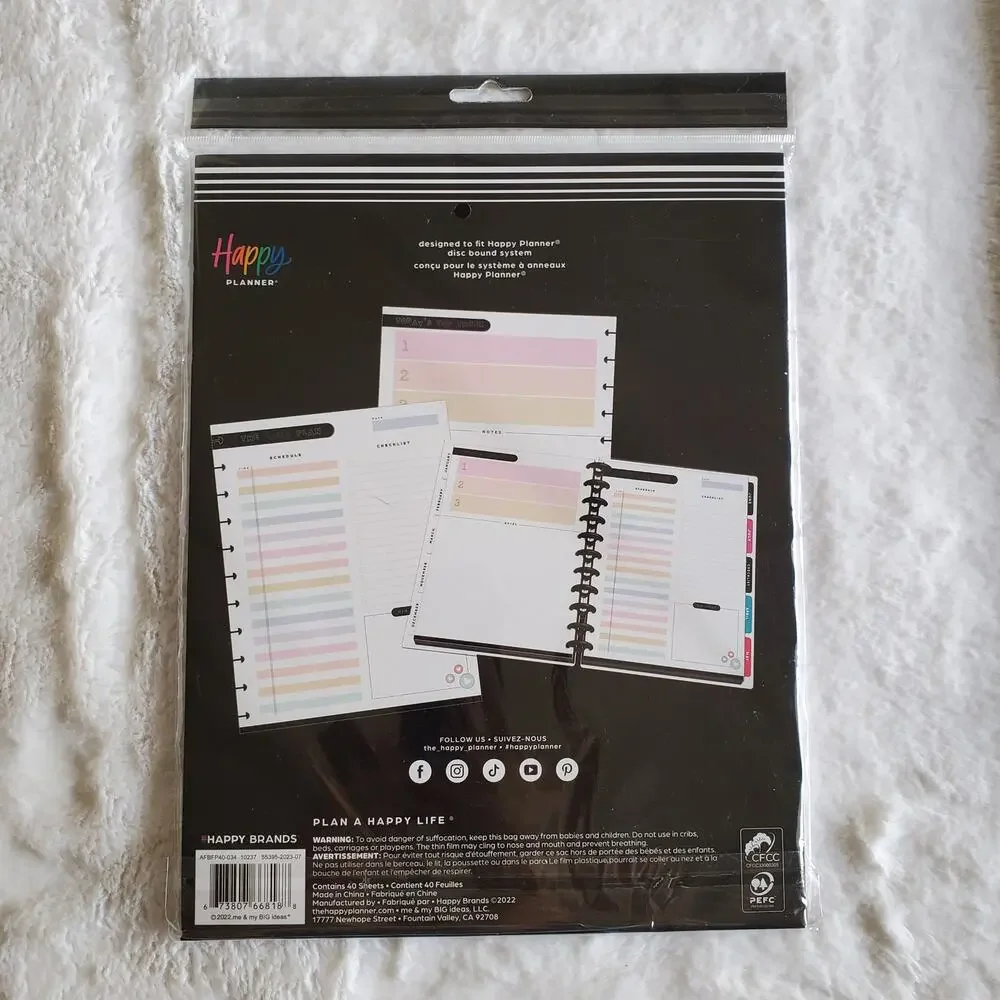 The Happy Planner Big Fill Paper Happy Brights